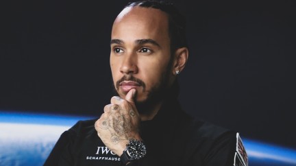 Lewis Hamilton in an astronaut suit © IWC Schaffhausen