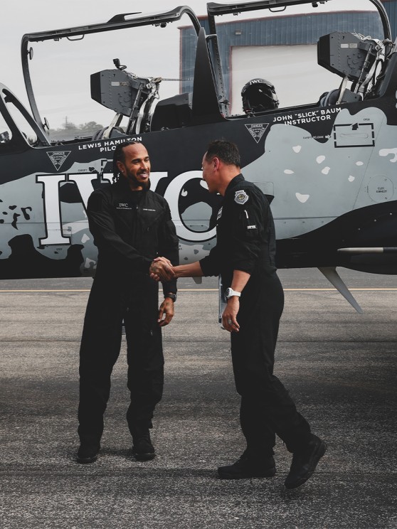 Lewis Hamilton and John "SLICK" Baum © IWC Schaffhausen