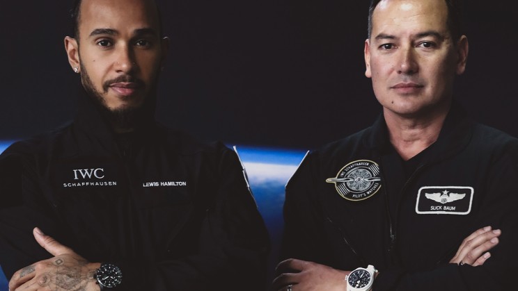 Lewis Hamilton and John "SLICK" Baum © IWC Schaffhausen