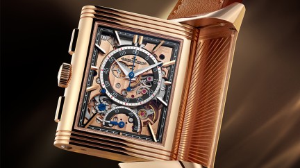 The Reverso Tribute Chronograph Is Reinterpreted In Pink Gold © Jaeger-LeCoutlre